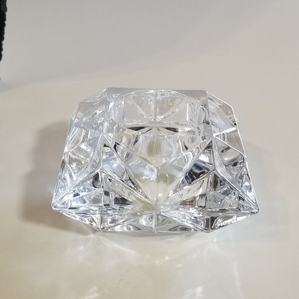 PartyLite Quad Prism 24% Lead Crystal Votive Candle Holder - Picture 6 of 8